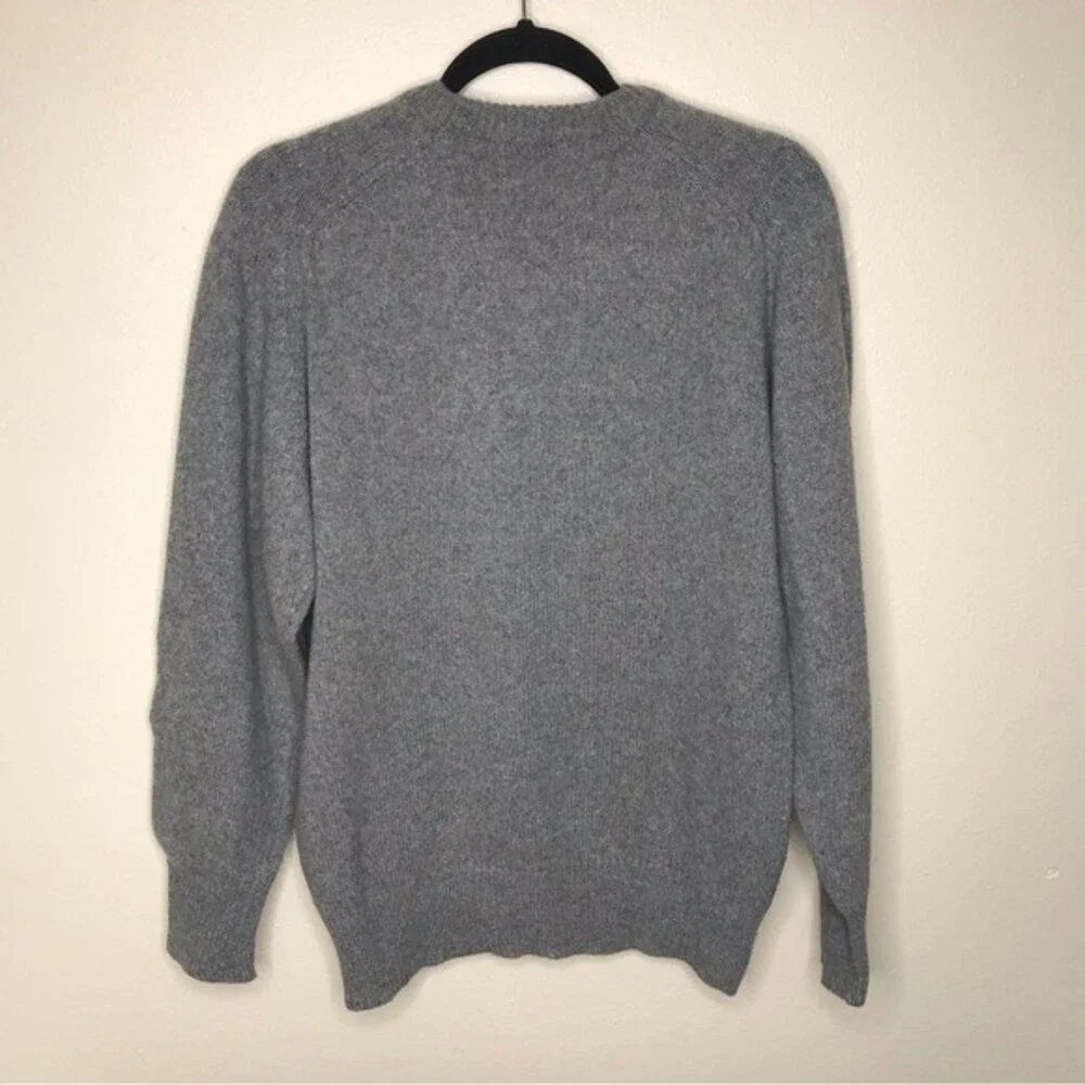 Vintage Oakton Ltd Wool Blend Gray Marled Crew Neck Long Sleeve Sweater Large
